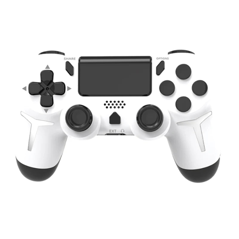 HandsCross white Bluetooth controller for PC with dual analog sticks and black buttons