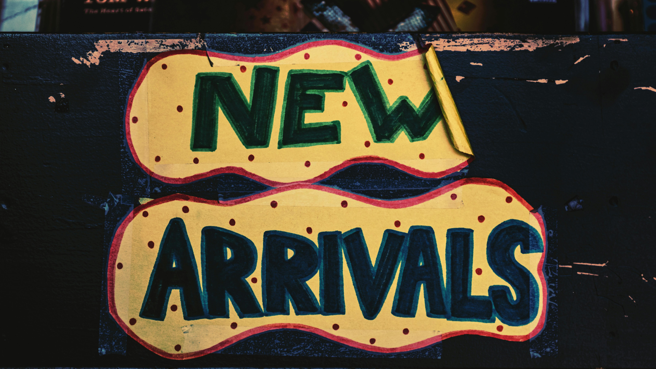 New arrivals sign showcasing the latest gaming accessories for PC and console collection