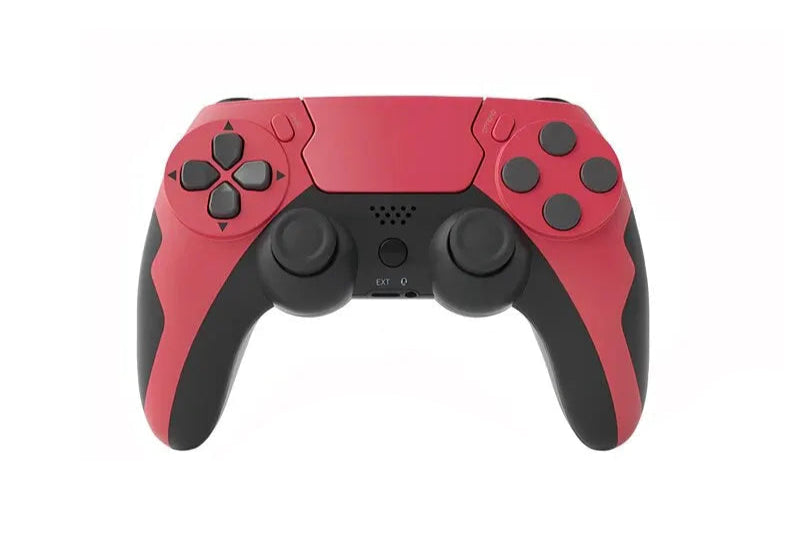 Red and black GAMINJA P48 wireless gamepad compatible with PS4 PC and PS3 gaming systems