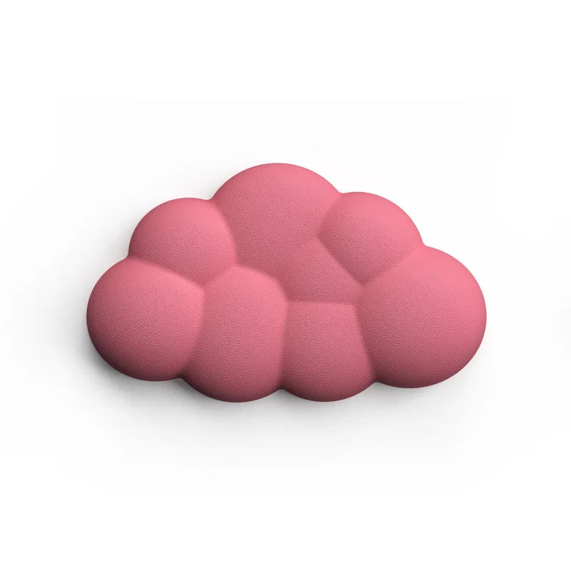 HandsCross pink cloud-shaped ergonomic wrist rest desk pad for comfortable typing support